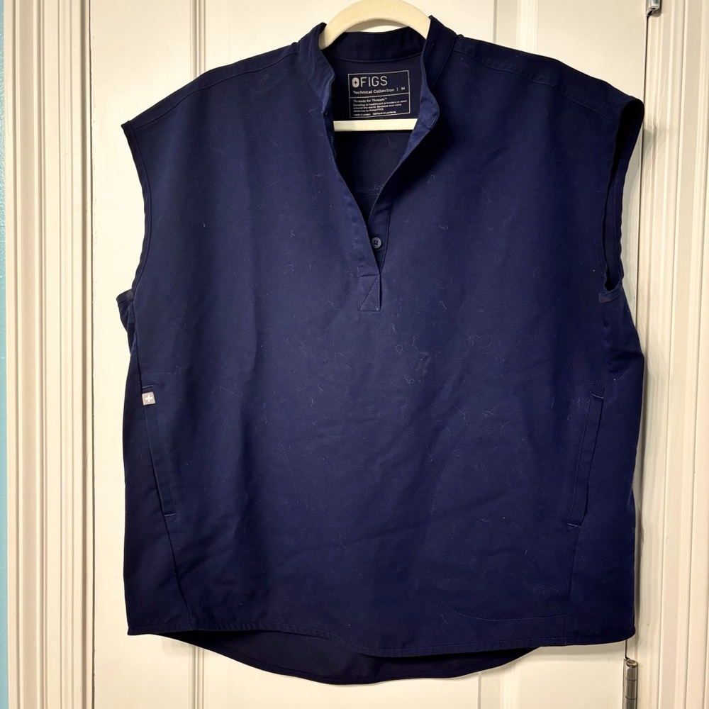 Women’s FIGS Rafaela Top Navy Blue- Medium